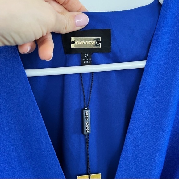 Alexia Admor Dress Iris Cobalt Blue Midi Dress NWT 2 - Picture 5 of 6